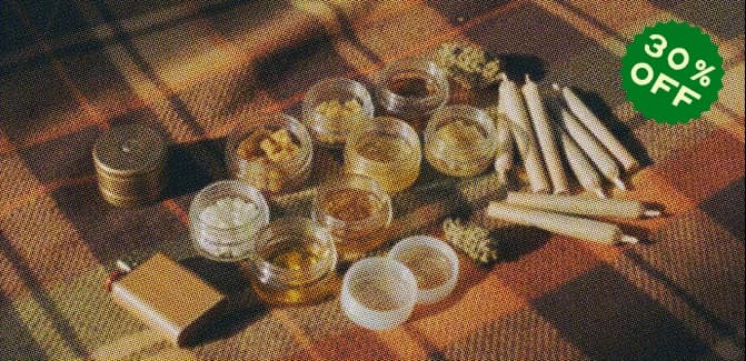 collection of cannbis products